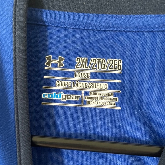 Under Armour Cold Gear Blue Quarter Zip Size 2XL - Picture 5 of 6